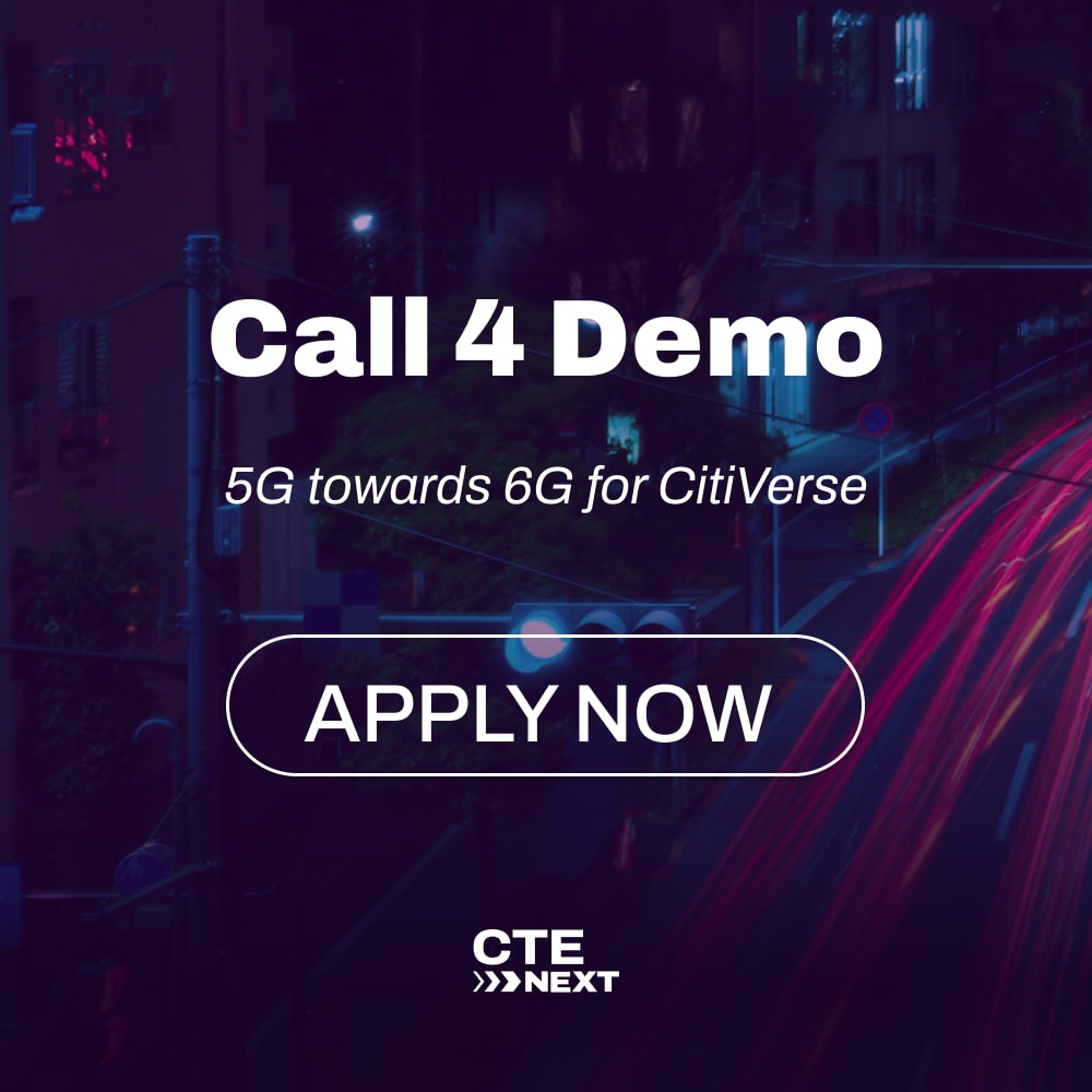 📢Vuoi esporre la tua light demo all'evento internazionale "5G towards 6G for CitiVerse" alle @OgrTorino il 18 giugno? 

Candidati entro il 20 maggio ▶bit.ly/3QMpeC9 

🔎L'area demo e b2b sarà aperta tutto il giorno al Bin.2!

#TCLecosistema #CTENext #5G #6G