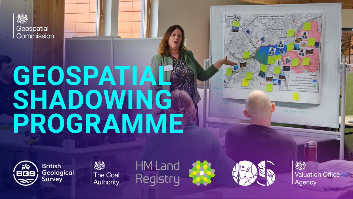 Celebrate #LearningAtWorkWeek with a peek into our Geospatial Shadowing Programme! Thanks to collaboration with @BritGeoSurvey, @CoalAuthority, @HMLandRegistry, @OrdnanceSurvey & @VOAgovuk 115 colleagues saw firsthand how geospatial is transforming the UK:geospatialcommission.blog.gov.uk/2024/05/16/geo…