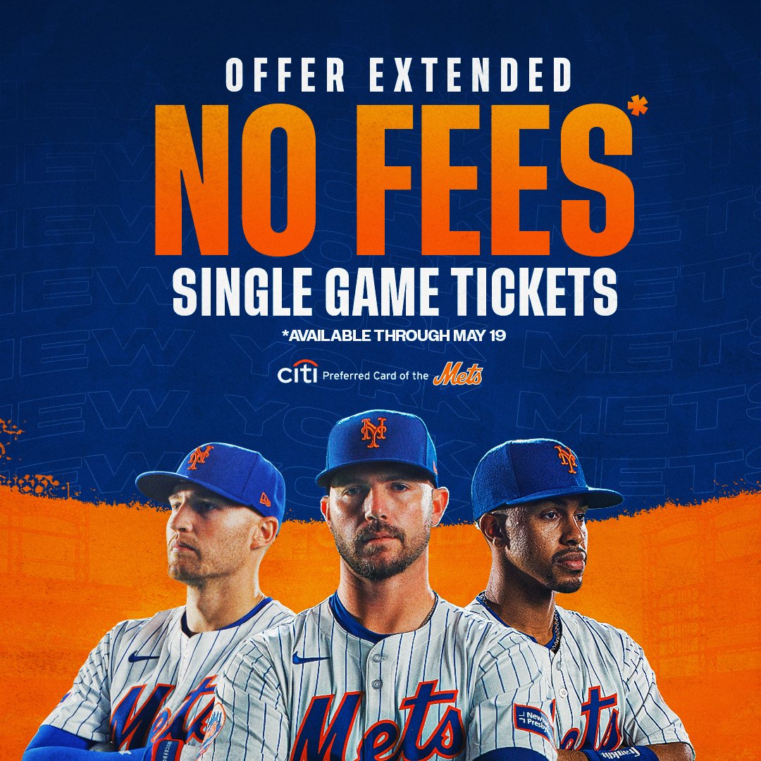 No fees on single game tickets -- now extended through Sunday, May 19! 🎟️👉 bit.ly/3UQ1sb0