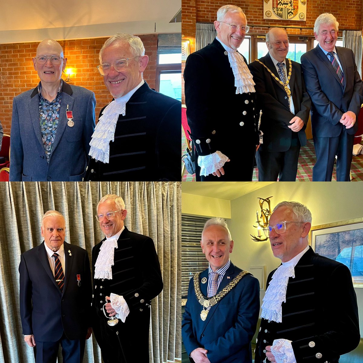 Very proud to attend the presentation of British Empire Medals to Christopher Allen, BEM, Robert David Cotterill, BEM and Howard Mansell Williams, BEM by HM Lord Lieutenant today. Outstanding service to the community by all three. A privilege to meet them. @LLDerbyshire