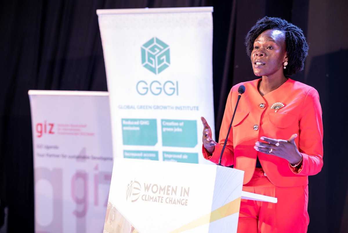 Great insights from @HonAniteEvelyn at the women in climate change conference earlier today, emphasizing the importance of practical solutions in tackling climate challenges. Truly inspiring to see recognition for female innovators leading the way @YCCUganda @GayoUganda #WiCC2024