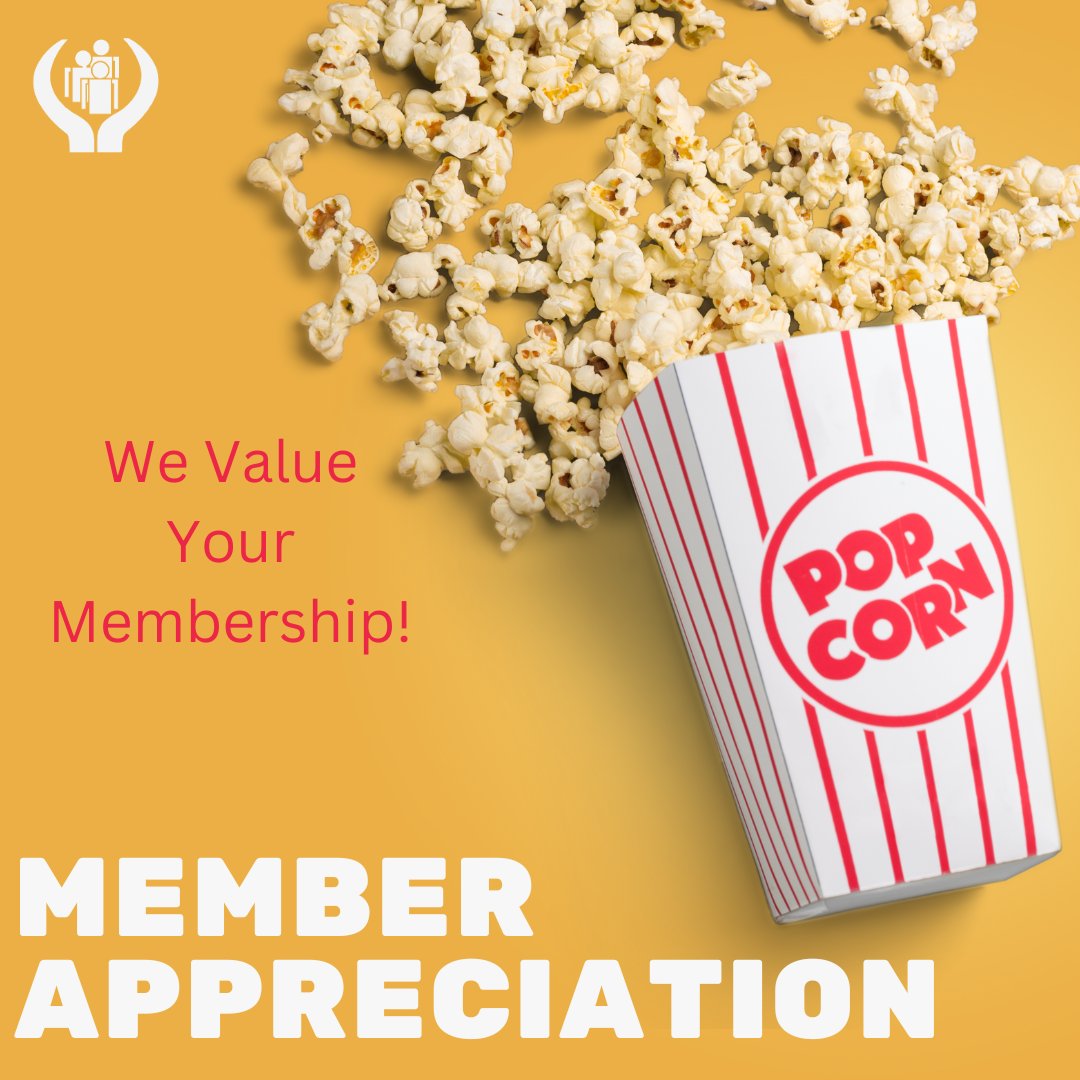 Member Appreciation is approaching! Stop by tomorrow and grab your bag of popcorn! Hope to see you then! 😄 🍿