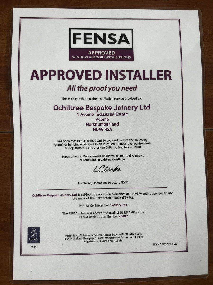 We are delighted to announce that we are now an official FENSA approved installer. 

This essentially means that all of our windows and doors are now covered under the scheme which in turn gives peace of mind to our customers.

<a href="/FENSAuk/">FENSA</a>