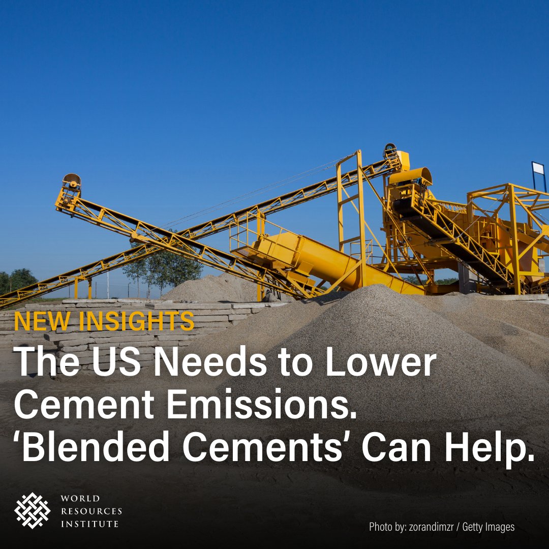 ‘Blended cements’—a method of making #cement with less clinker and thusly less emissions—make sense both economically and environmentally, but the US is behind in adopting them. Read how the US can innovate at all levels to become a leader: bit.ly/3UCqCbx