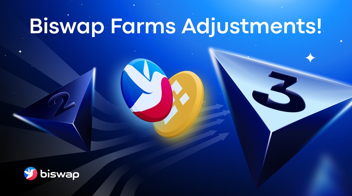 🚜 Biswap Farms Adjustments!🚜 Part of the V2 Farming pairs will be disabled within 48 hours. Rewards from deactivated V2 pairs will be allocated to various V3 Farms, increasing profitability & interest to add more liquidity to the improved AMM V3. 📍V2 Farms will be phased out