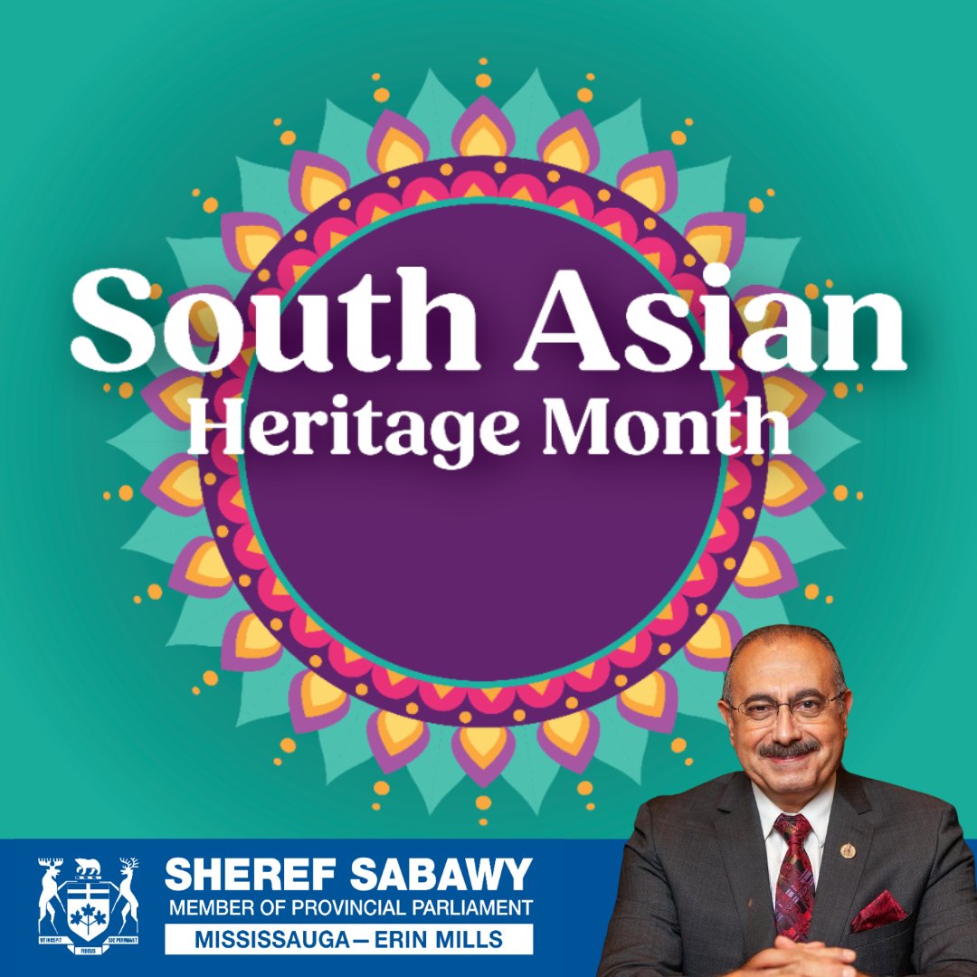 Today marks the start of #SouthAsianHeritageMonth! Its an opportunity to learn, acknowledge, and celebrate South Asian culture and history, while recognizing all their contributions to our province.