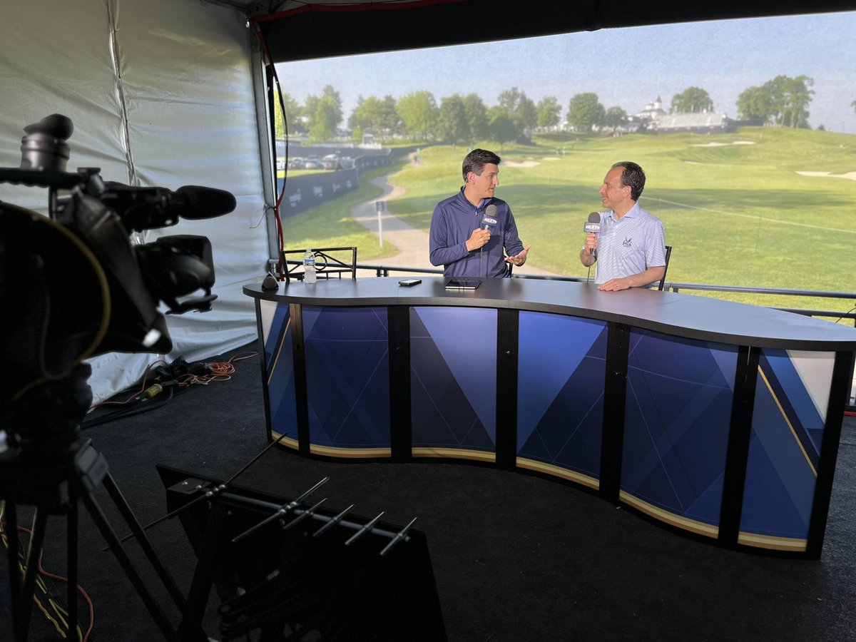 Another morning at Valhalla for @PGAChampionship, thank you again @WLKY! After our interview I was able to walk around and thank all the hardworking folks from Louisville and beyond who are making this event possible!