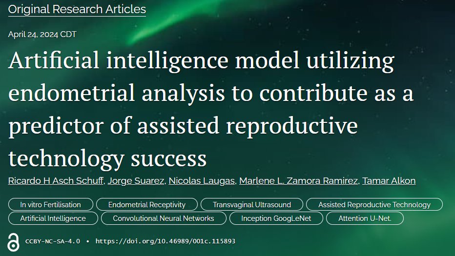 ITBusinessCompa's tweet image. EndoClassify, our Artificial Intelligence solution for Assisted Reproductive Technologies (ART), a two-tiered AI model using convolutional neural networks to determine the degree of endometrial receptivity
doi.org/10.46989/001c.…
#Creativity #Innovation #Technology #health #ivf