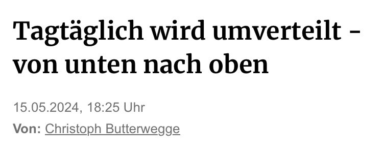 #Armut ist eine politische Entscheidung, kein Naturgesetz.

Ca. 17% sind arm, ein Höchstwert seit der Wiedervereinigung. Statt konsequenter Lösungen konzentriert sich Reichtum zunehmend bei wenigen. 

Zeit, die Vorteile einer gleicheren Gesellschaft in den Vordergrund zu rücken.