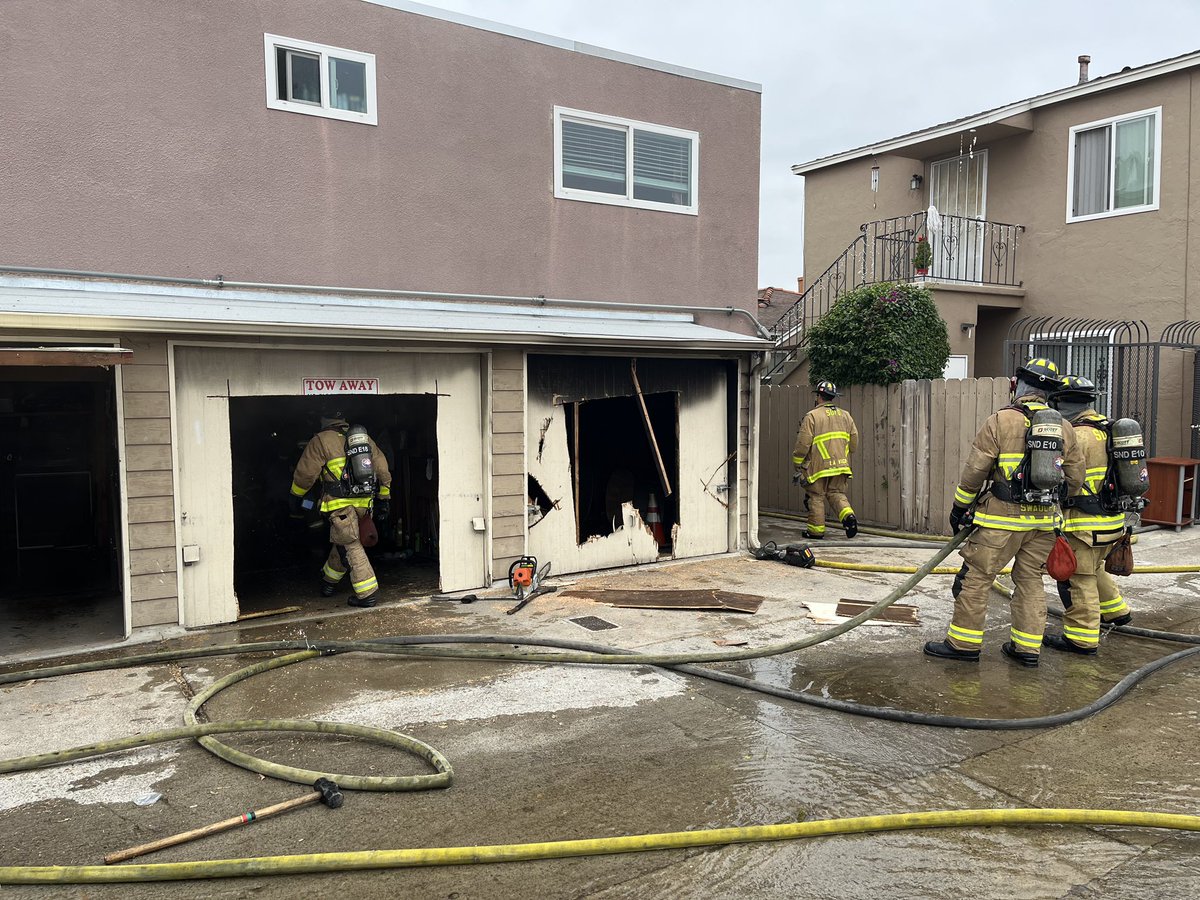 Aggressive attack on a garage fire prevented it from spreading to the apartments above. This is 48th & Monroe Ave. area. No one was hurt. #strongwork