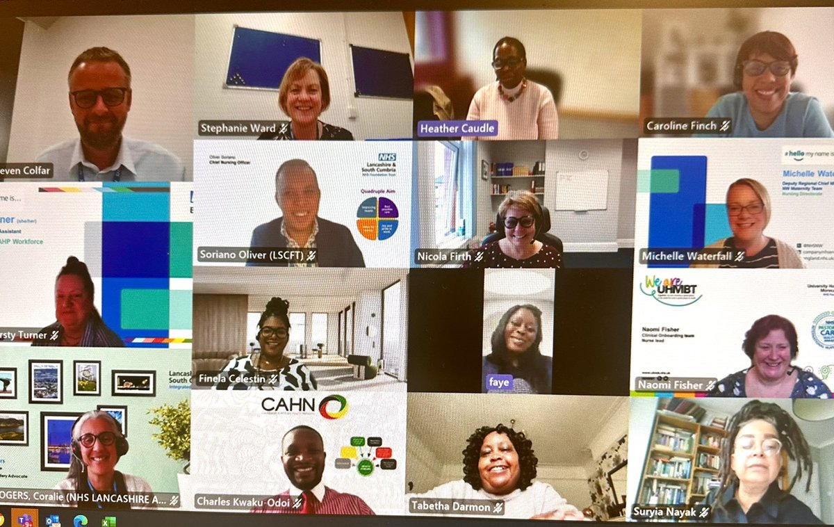 The @nhsengland NW Nursing and Midwifery System Meeting for Racial Equity is connecting different parts of the system: voluntary, health, education; to help build a more inclusive, anti-racist N&M workforce where everyone thrives. Together, leaders with lived experience & allies.