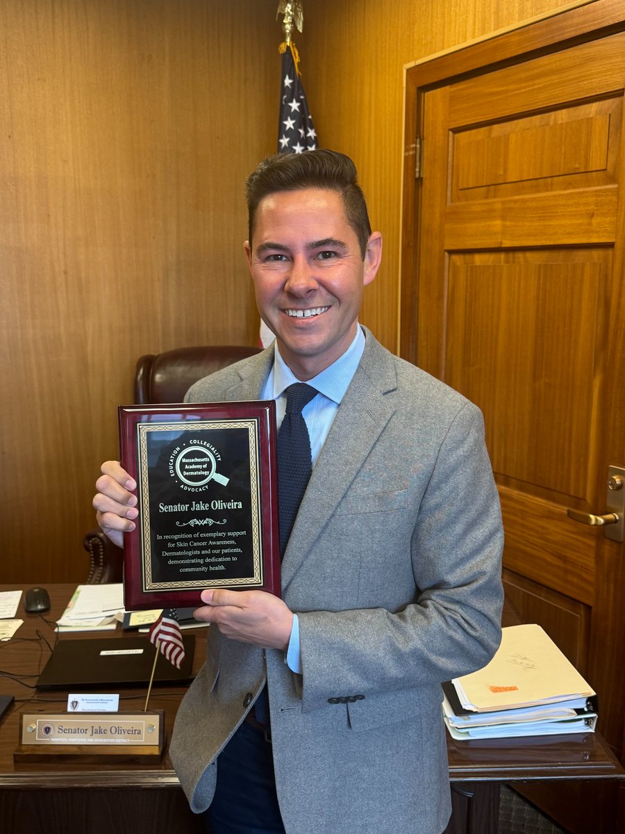 A huge thank you to the Massachusetts Academy of Dermatology, which sent me this terrific plaque for exemplary support for Skin Cancer Awareness, Dermatologists, their patients, and a dedication to community health. I look forward to continuing my service to a great cause!