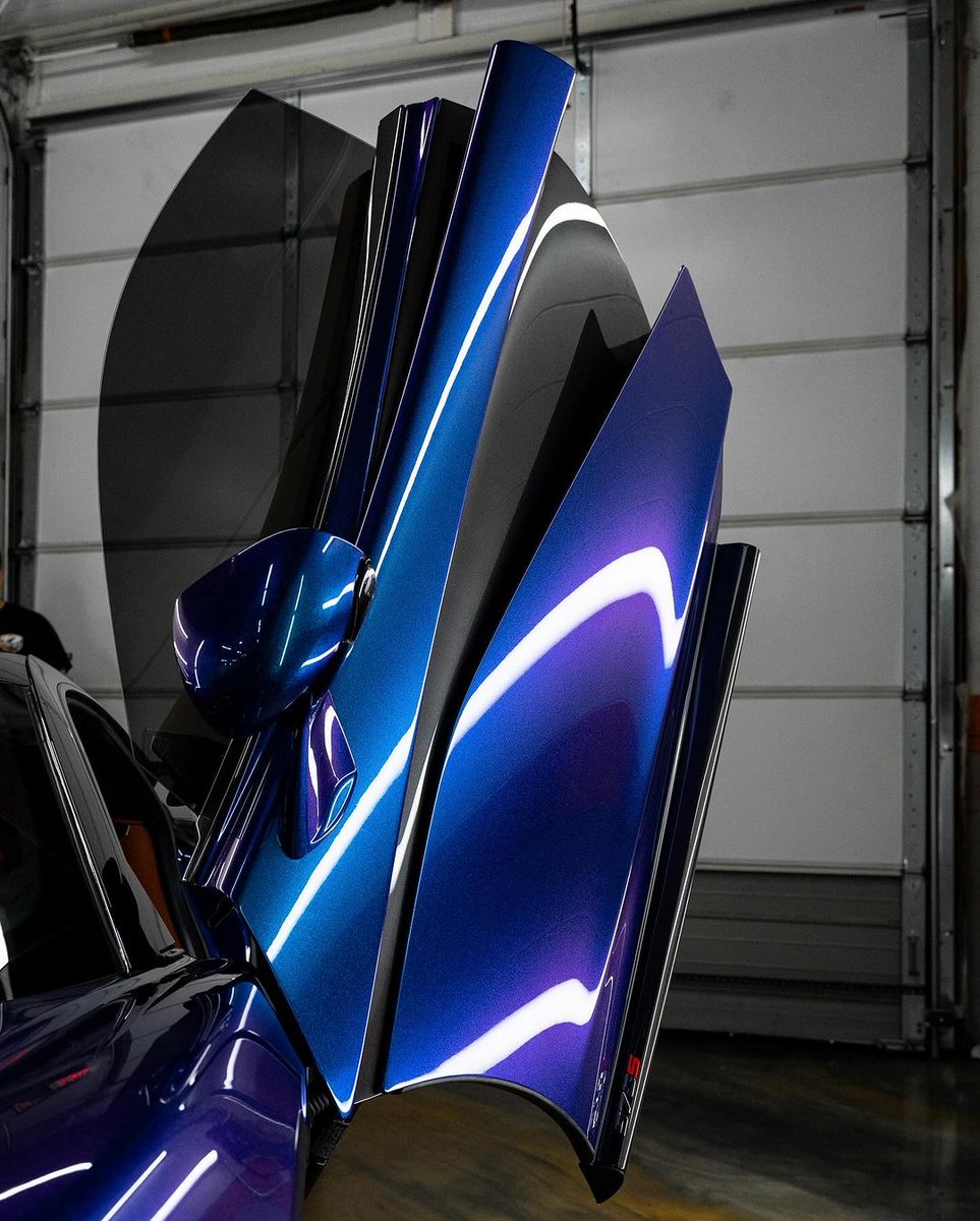 stek_usa's tweet photo. Is it blue or is it purple? The truth is, it’s a little bit of both! Make a bold statement with our DYNOprism paint protection film's color-shifting metallic flake finish while ensuring your paint has maximum protection from scratches, chips, and other damage. #STEKrevolution https://t.co/8HcSV0YceY
