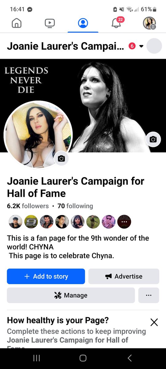 I am apart of #teamjoanie @ChynaJoanLaurer and we also have a Facebook page, for her campaign into the @wwe Hall of fame solo! Feel free to follow us there #chyna