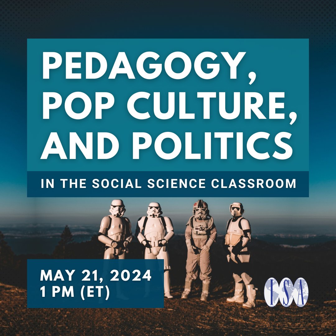 Join professors @MichaelAllen and @JVanDuskyAllen to discuss #PopCulture and #PoliticalScience! Learn how to engage students with #Pedagogy and #IR by using the worlds of #Barbie to #StarWars to help lead discussions in the #Classroom. Register: ow.ly/aUGT50RGlBx