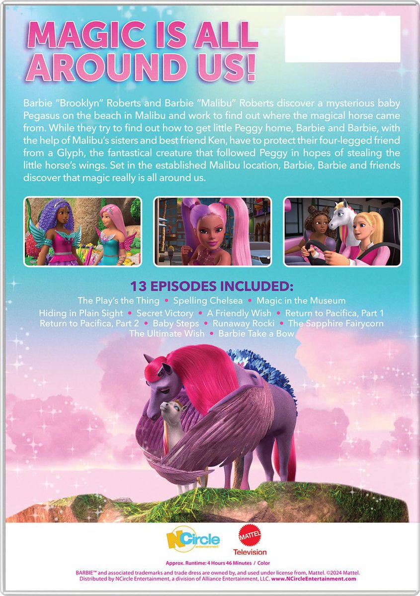 winxclubpretty's tweet photo. Barbie: A Touch of Magic – Season 2 [DVD]
Release Date:25th June 2024
#Barbie #Serie #BarbieSerie #ATouchOfMagic #BarbieATouchOfMagic #Season2 #BarbieDVD #DVD #BarbieMalibu #BarbieBrooklyn #Rocky #Glyph #Teresa #Mattel #NCircle #YouCanBeAnything #Pegasus #Series https://t.co/TSPZ1PXGS8