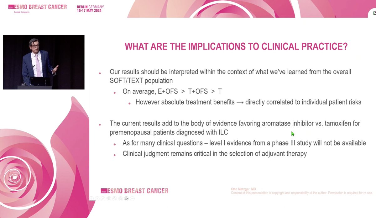 Paolo Tarantino (@ptarantinomd) on Twitter photo Important subanalysis of SOFT/TEXT presented by <a href="/Otto_DFCI/">Otto Metzger</a> from <a href="/DFCI_BreastOnc/">Dana-Farber’s Breast Oncology Center</a>. Particularly marked benefit with exemestane + OFS (vs tamoxifen or tam/OFS) in premenopausal patients with lobular histology. AI should be favored over tamoxifen in this population. #ESMOAmbassadors Important subanalysis of SOFT/TEXT presented by <a href="/Otto_DFCI/">Otto Metzger</a> from <a href="/DFCI_BreastOnc/">Dana-Farber’s Breast Oncology Center</a>. Particularly marked benefit with exemestane + OFS (vs tamoxifen or tam/OFS) in premenopausal patients with lobular histology. AI should be favored over tamoxifen in this population. #ESMOAmbassadors