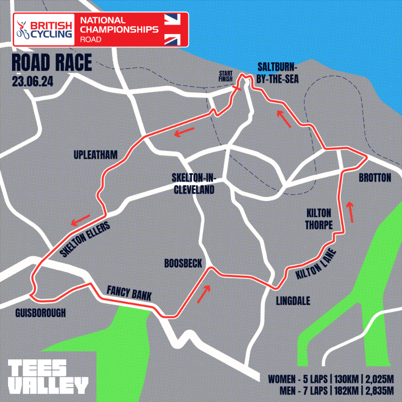 BritishCycling's tweet photo. 🚴‍♀️🚴‍♂️ Road Champs are coming!

We’re pleased to announce the routes for the time trials, circuit races and road races at the 2024 British National Road Championships in Tees Valley and North Yorkshire! 

Find all the info and details about how to enter ⬇️

#NatRoadChamps