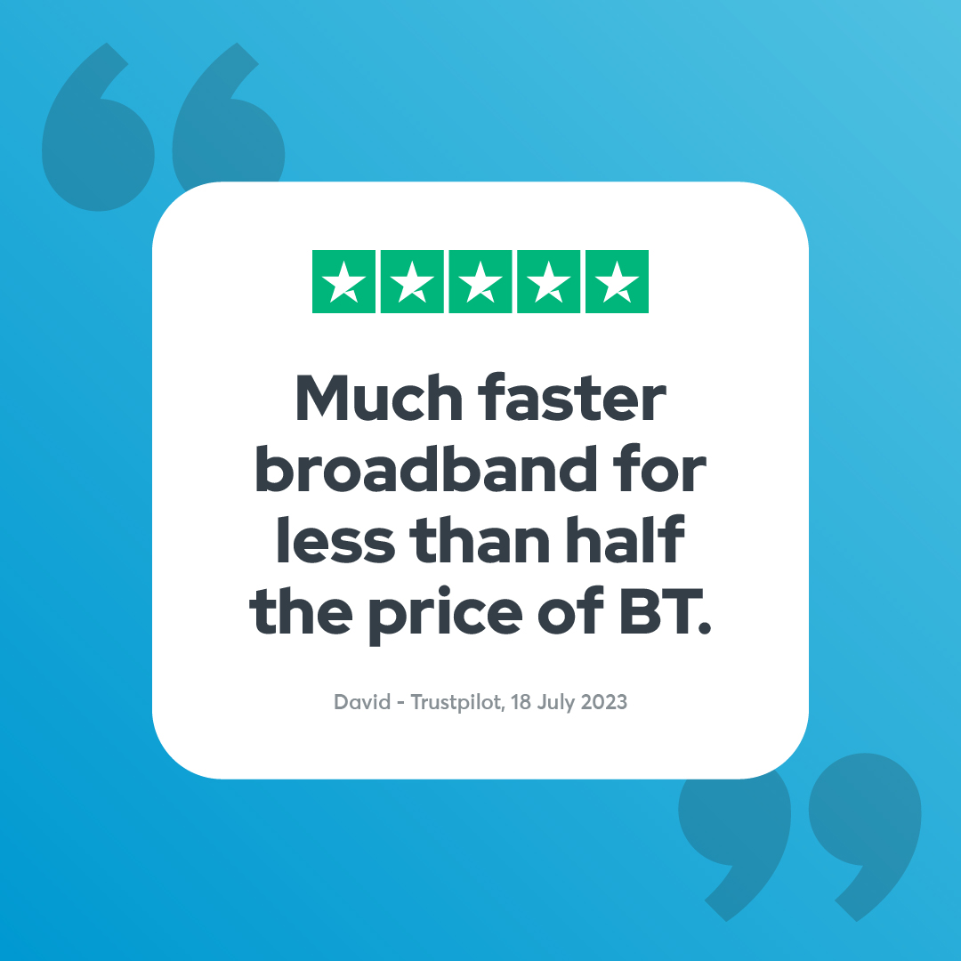 Ultrafast speeds, top-notch customer service, and no in-contract price hikes. 

There's no comparison, really. 😗