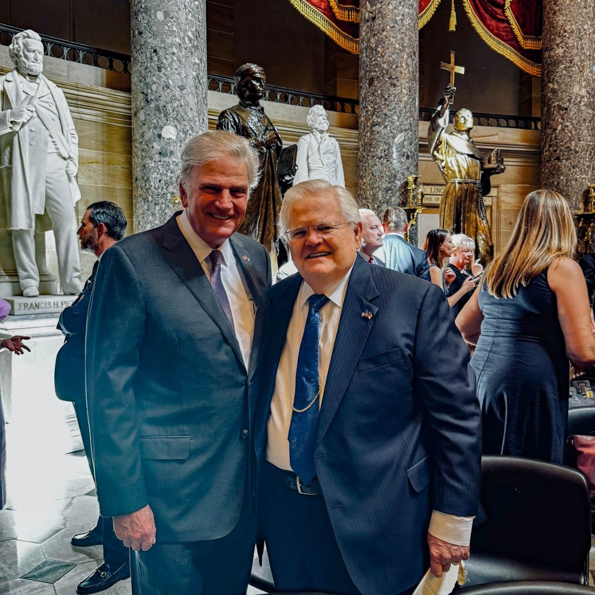 A great privilege to visit with Reverend Franklin Graham at the dedication of his father, Billy Graham's statue in our nation's capitol.