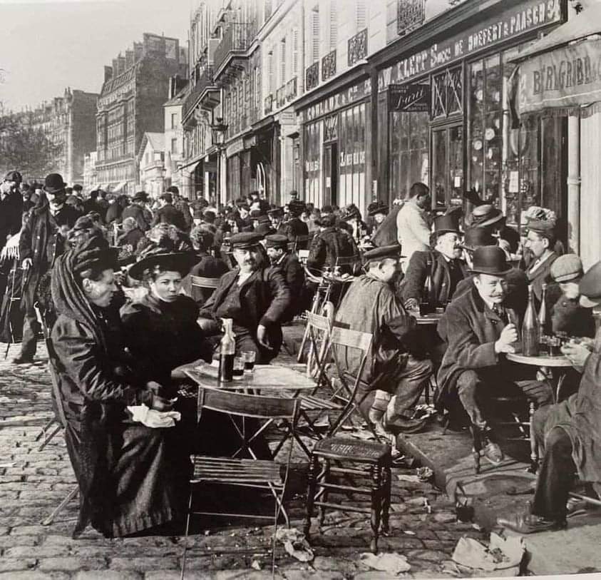 Terrasse de café, boulevard Richard-Lenoir. 1900. 11e