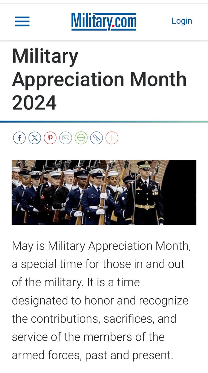 Just a reminder!!! May is Military Appreciation Month also!