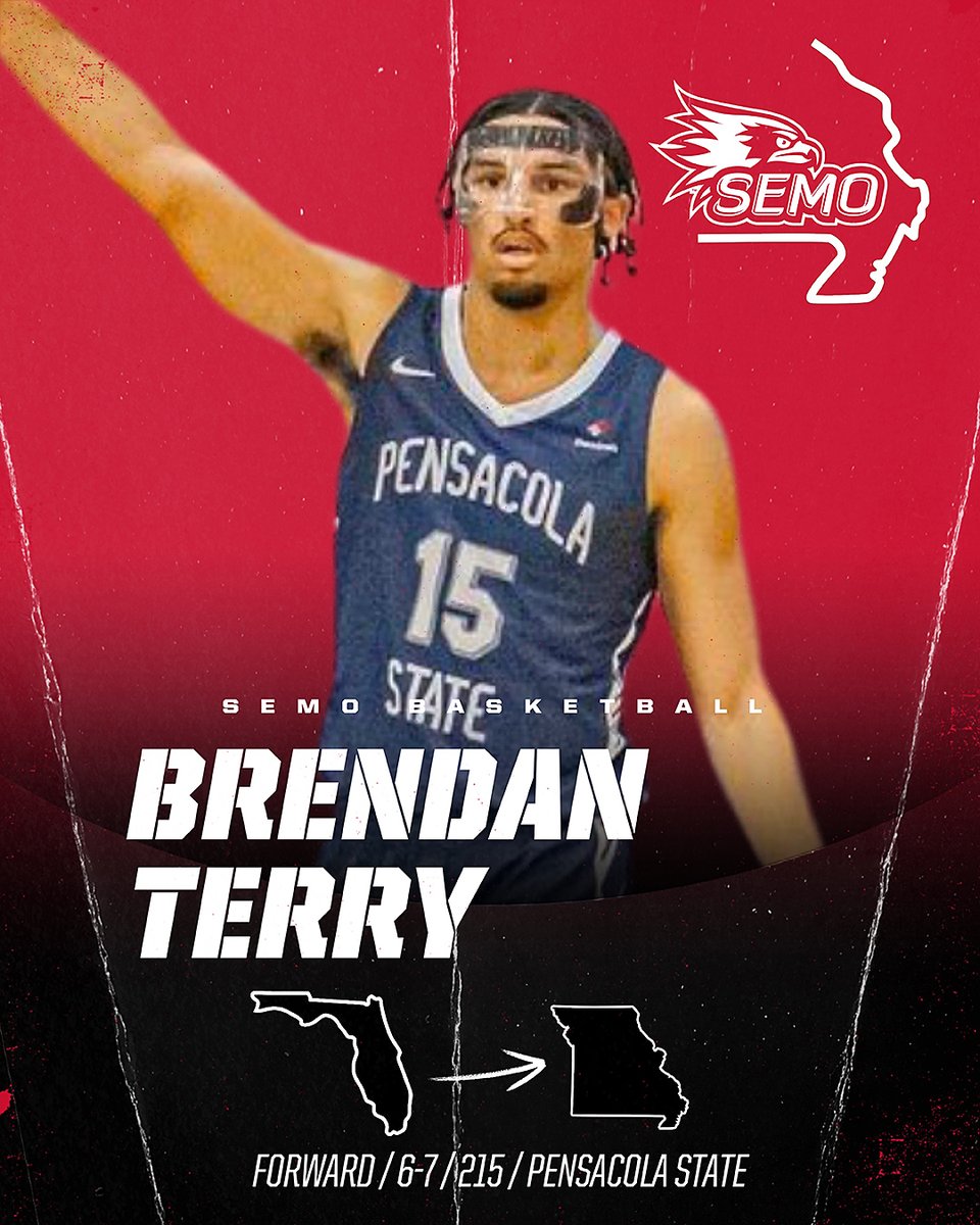 Southeast Missouri signed forward Brendan Terry to its 2024-25 roster Thursday. Terry joins the Redhawks from Pensacola State College. Welcome to SEMO Brendan!! Story: shorturl.at/akrsJ