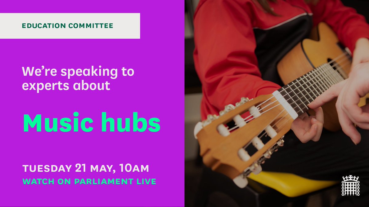 🕙 10am, Tuesday We're discussing the importance of music education with ⬇️ @SevernArts ▪️ Dynamics Medway ▪️ @BoltonMusicCent ▪️ @TrustDurham ▪️ @musicmarkuk ▪️ @WeAreTheMU ▪️ @ISM_music and putting our questions to @educationgovuk committees.parliament.uk/event/21635/fo…