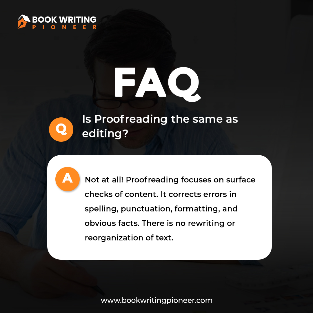 Clearing up the distinctions in our FAQs!

#bookwritingpioneer #FAQ #FAQs #ghostwriter #ghostwriting #ghostwriterqualities #ebookwriting #proofreading #editing #coverdesigning #bookillustrations #bookpublishing #audiobook #selfpublishing #ebookformatting #bookformatting  #editing