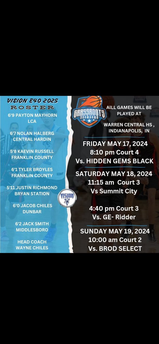 Nolan (@nolan_halberg) on Twitter photo Grassroots Showdown this weekend in Indy!!! Let’s get to work.<a href="/2024_vision/">Vision Elite 2024</a> <a href="/coachtayjohnson/">Tavon Johnson</a> <a href="/CKYVISION/">Vision Elite Athletics</a> <a href="/jacob_chiles/">Jacob Chiles</a> <a href="/TylerBroyles8/">Tyler Broyles</a> <a href="/Payton_Mayhorn/">Payton_mayhorn</a> Grassroots Showdown this weekend in Indy!!! Let’s get to work.<a href="/2024_vision/">Vision Elite 2024</a> <a href="/coachtayjohnson/">Tavon Johnson</a> <a href="/CKYVISION/">Vision Elite Athletics</a> <a href="/jacob_chiles/">Jacob Chiles</a> <a href="/TylerBroyles8/">Tyler Broyles</a> <a href="/Payton_Mayhorn/">Payton_mayhorn</a>