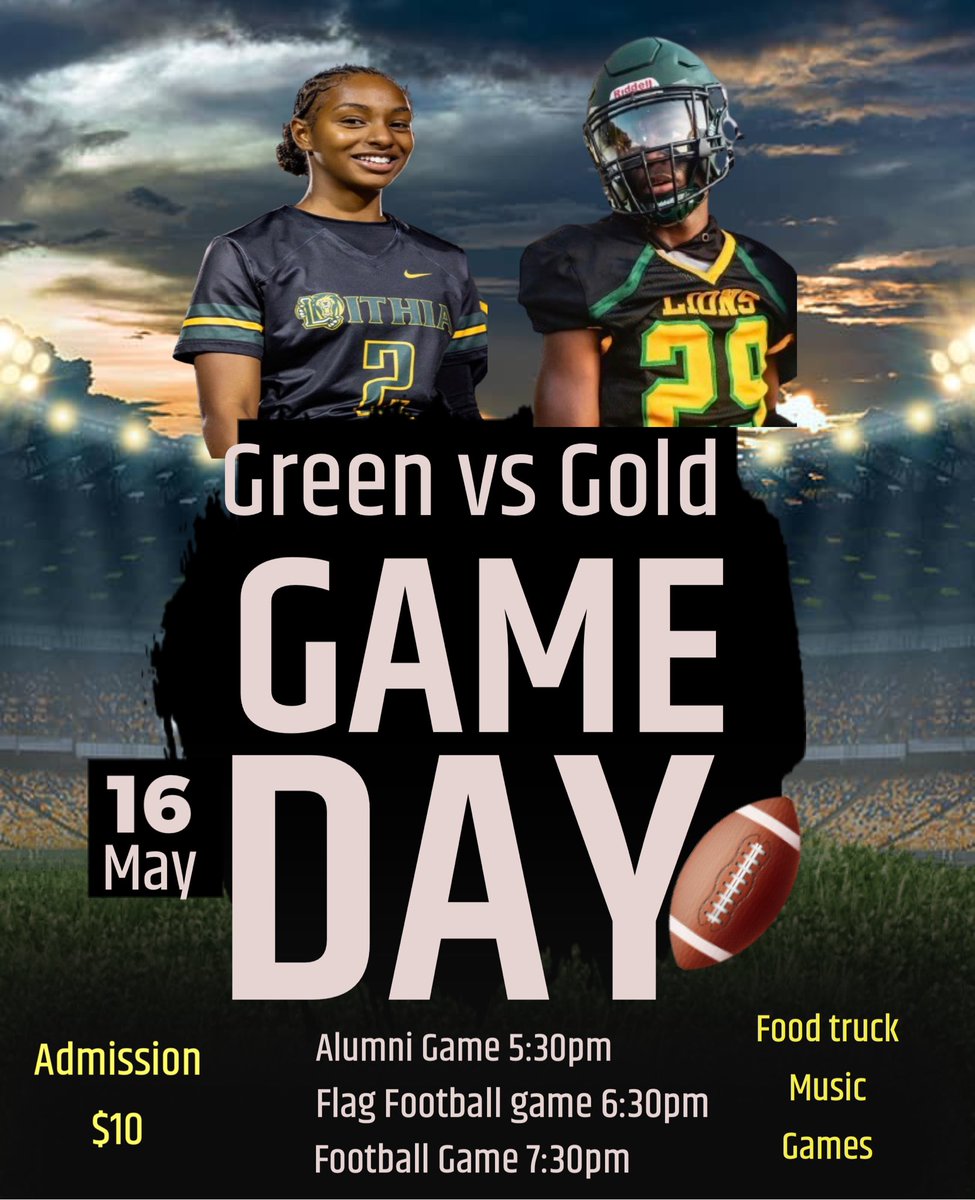 LSHS Flag Football (@lshs_flag) on Twitter photo Green Vs Gold Game Day!! Come out and support your Alumni LIONS, Flag LIONS, & Football LIONS in the Den! <a href="/SpringsLithia/">Lithia Springs Athletics</a> <a href="/KendraPleasant1/">Kendra Pleasants</a> Green Vs Gold Game Day!! Come out and support your Alumni LIONS, Flag LIONS, & Football LIONS in the Den! <a href="/SpringsLithia/">Lithia Springs Athletics</a> <a href="/KendraPleasant1/">Kendra Pleasants</a>