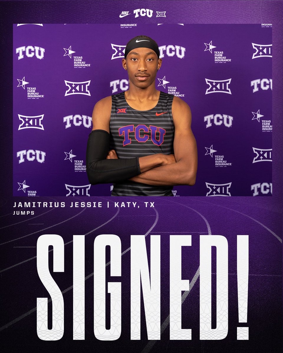 TCU Track & Field (@tcutrackfield) on Twitter photo another addition to the jumps squad‼️
welcome to the frog fam, jamitrius!
#GoFrogs | <a href="/JamitriusJ/">Jamitrius Jessie</a> another addition to the jumps squad‼️
welcome to the frog fam, jamitrius!
#GoFrogs | <a href="/JamitriusJ/">Jamitrius Jessie</a>