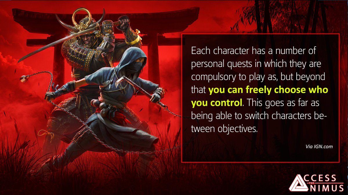 In #AssassinsCreed Shadows players will be able to switch between Naoe and Yasuke freely (between objectives) - while they will still both have dedicated missions. Who do you think you are going to play the most as?