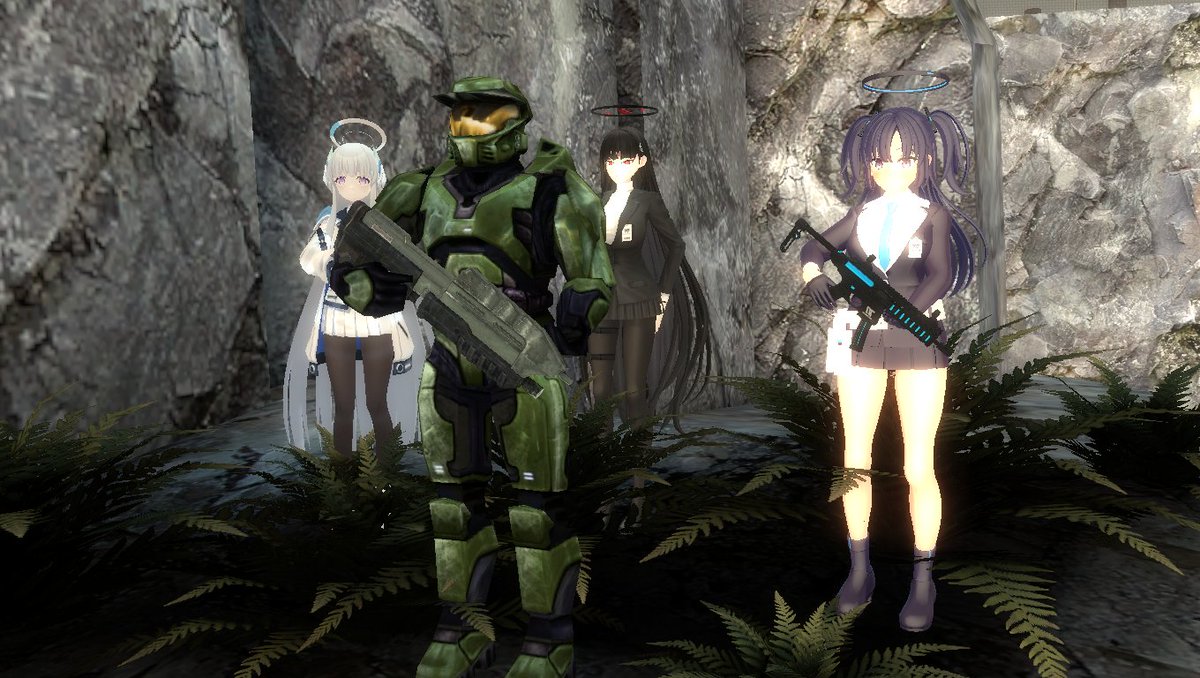 Master chief You mind tell me what are you doing with the Blue archive students?