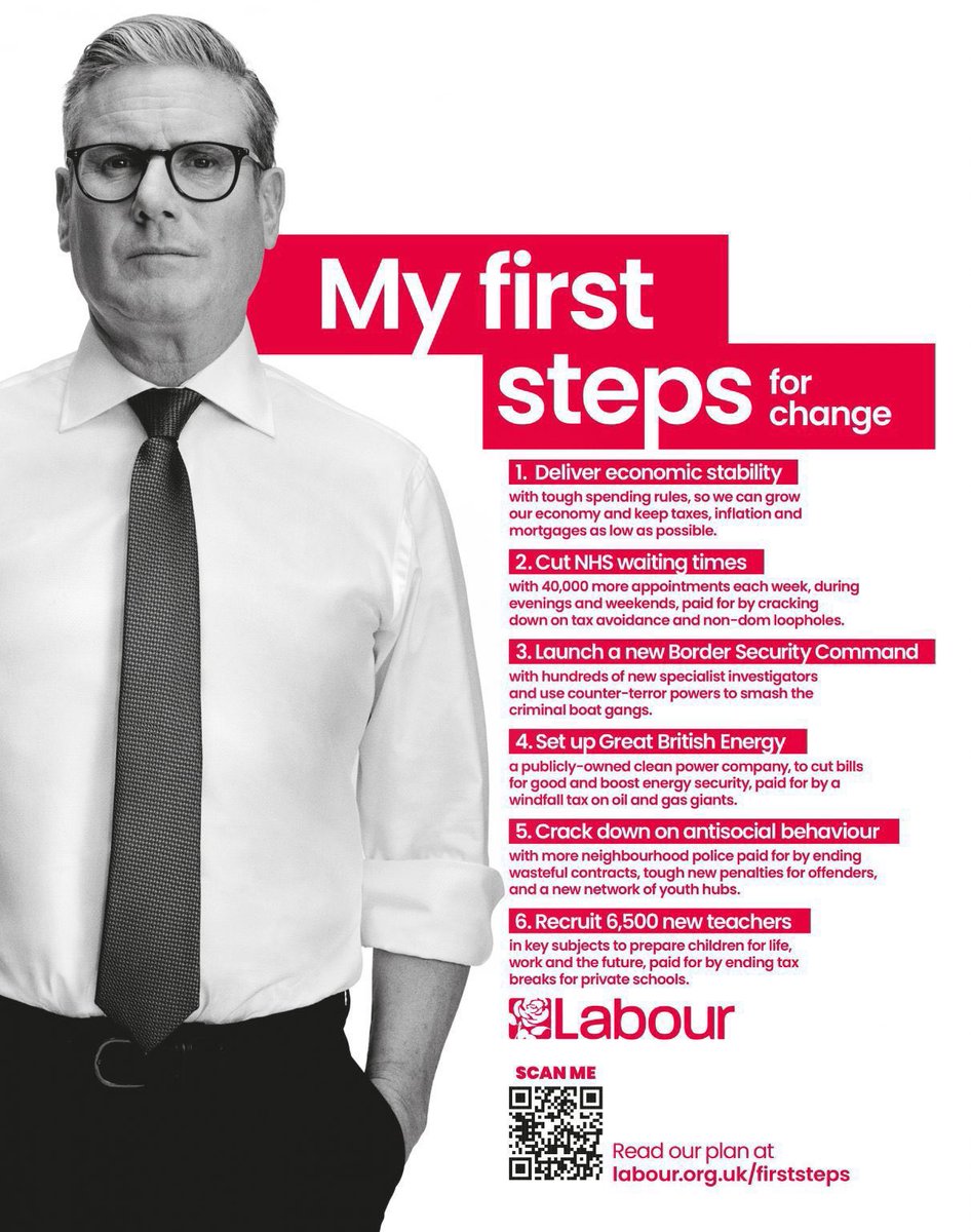 After 14 years of Tory rule, @Keir_Starmer is ready to deliver a decade of national renewal for towns like #Blackpool These are his first positive steps for change👇 #BlackpoolSouth