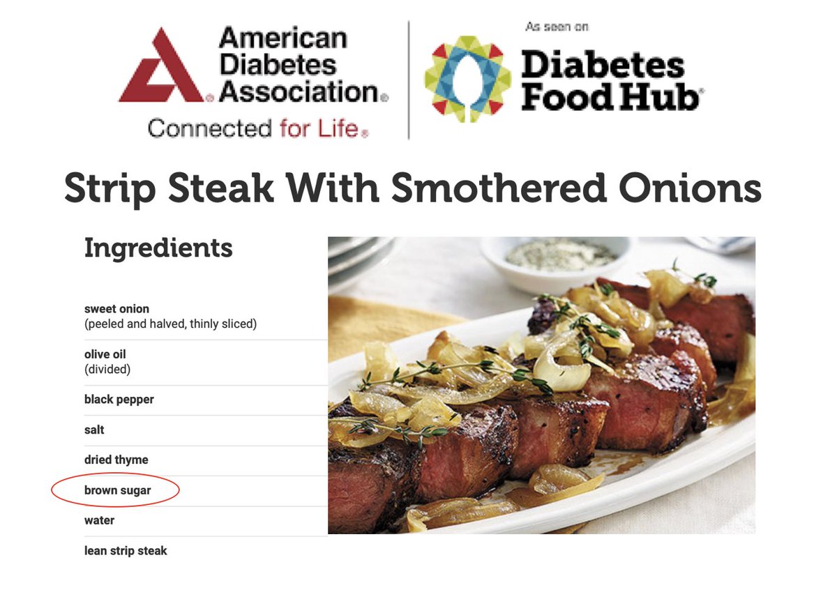 Should diabetics put sugar on their steaks like this recipe from the @AmDiabetesAssn recommends?  

@DrBobGabbay @ChuckatADA