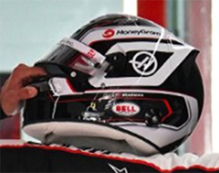 Helmet design of Ollie Bearman for #ImolaGP FP1 with Haas #bearman #haas #f1 #formula1 #emiliaromagnagp #motorsport