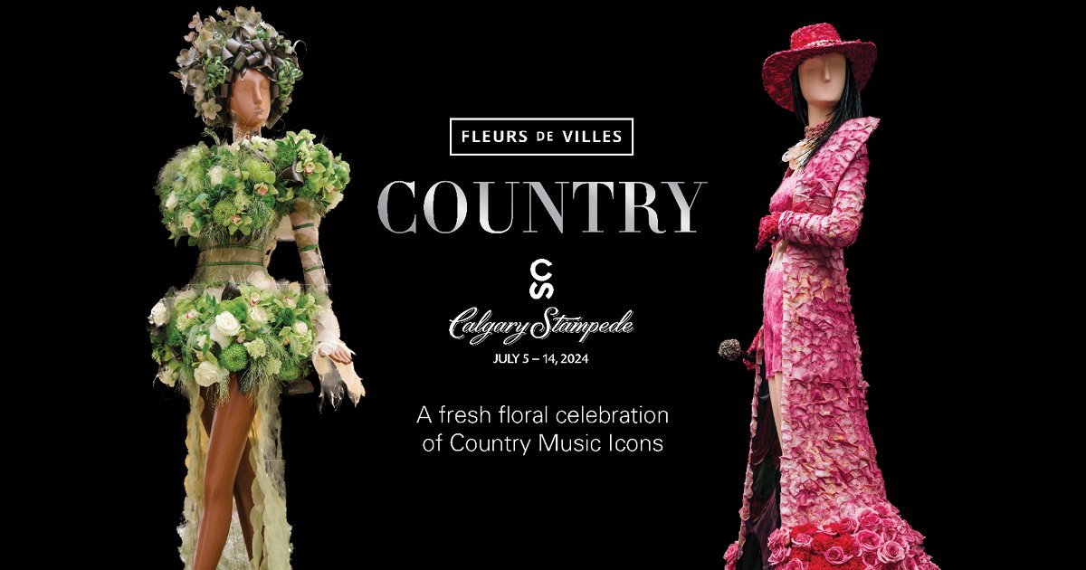 Introducing Fleurs de Villes COUNTRY - a fresh floral celebration of Country Music Icons. Follow the flowers throughout the BMO Centre and vote for your favourites to become the winning floral display of all ten days at the Calgary Stampede! calgarystampede.com/fleursdevilles