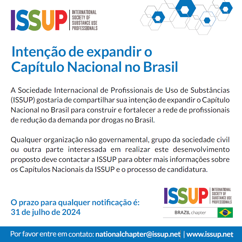 📣 Intenção de expandir o Capítulo Nacional no Brasil. O prazo para qualquer notificação é: 31 de julho de 2024! Por favor entre em contato: nationalchapter@issup.net 👇🏽 issup.net/pt-br/national…