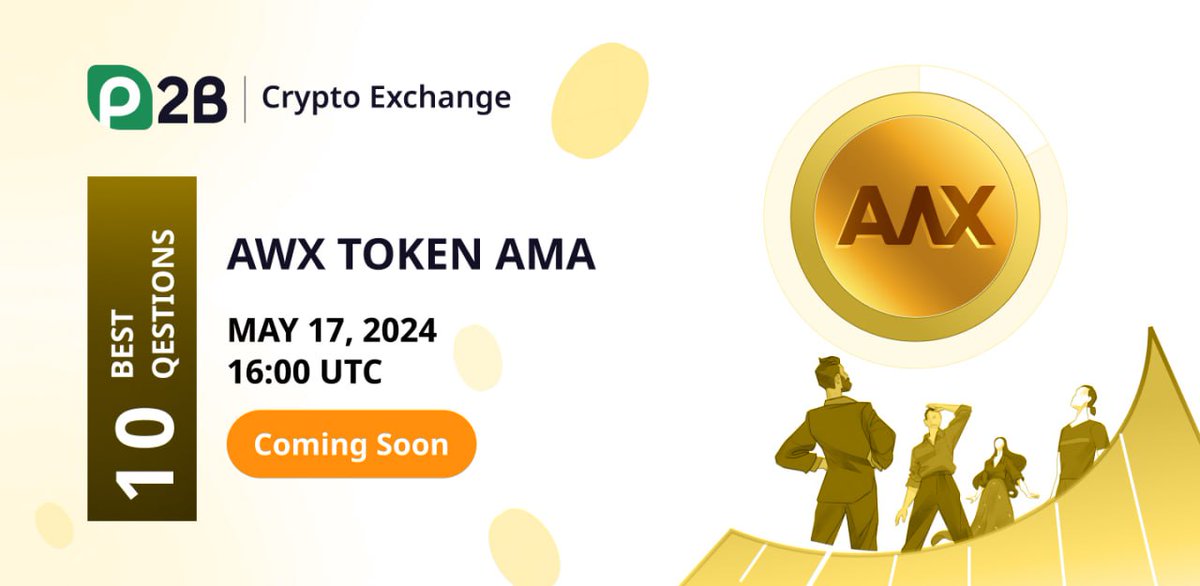 AWX’s AMA session COMING SOON on P2B 📆Date: the 17th of MAY at 16:00 UTC ⏱ Duration: 1 hour awaxes.com discord.com/invite/awaxes t.me/awaxes_token