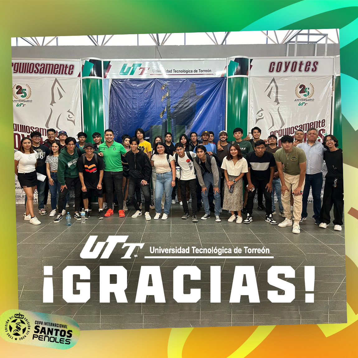 Agradecemos a la <a href="/UTTorreon/">UTTorreon</a> y a su alumnado por sumarse a #LaMejorCopaDeMéxico.

Su apoyo y entusiasmo fueron fundamentales para que nuestra XII Edición fuera un éxito. ¡Nos vemos en 2025!

#InspirandoElFuturo #CopaSantosPeñoles