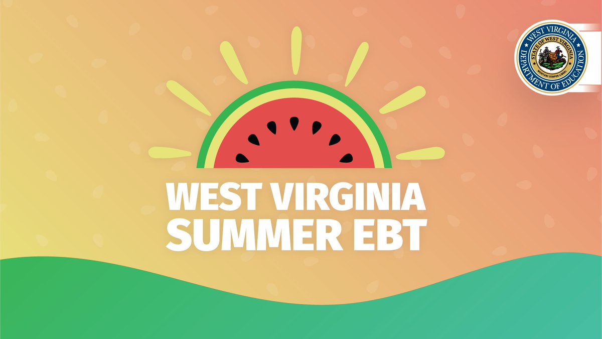 🍉🍞🥗Families with Students in National School Lunch Program Schools: The Summer EBT program is available to support families with children in income-eligible households. Check your eligibility and apply today! Visit wvsebt.org to learn more. #SummerEBT #WVEd