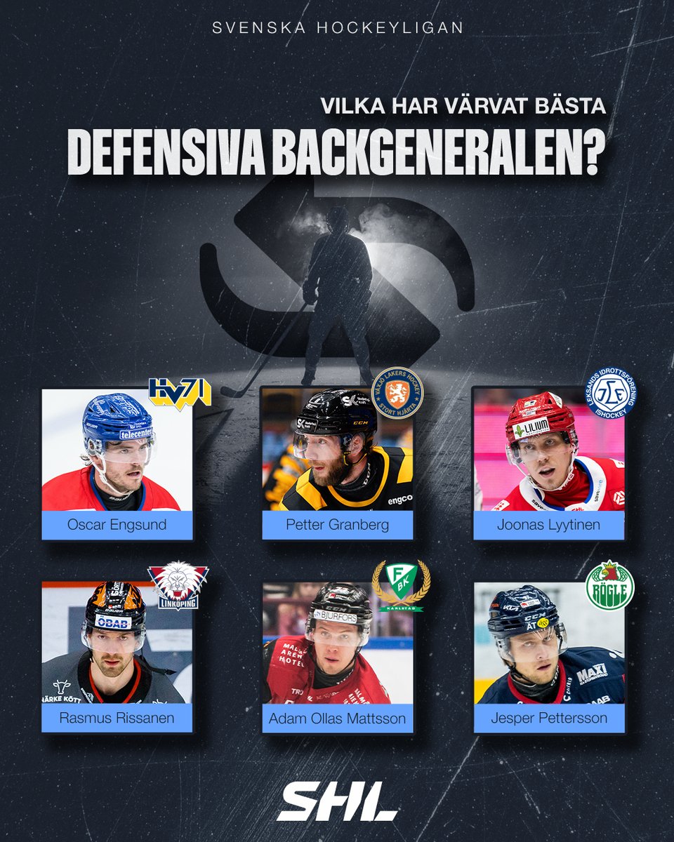 🧐 Ja, vilka har värvat bästa defensiva backgeneralen? #SHL #ishockey #twittpuck