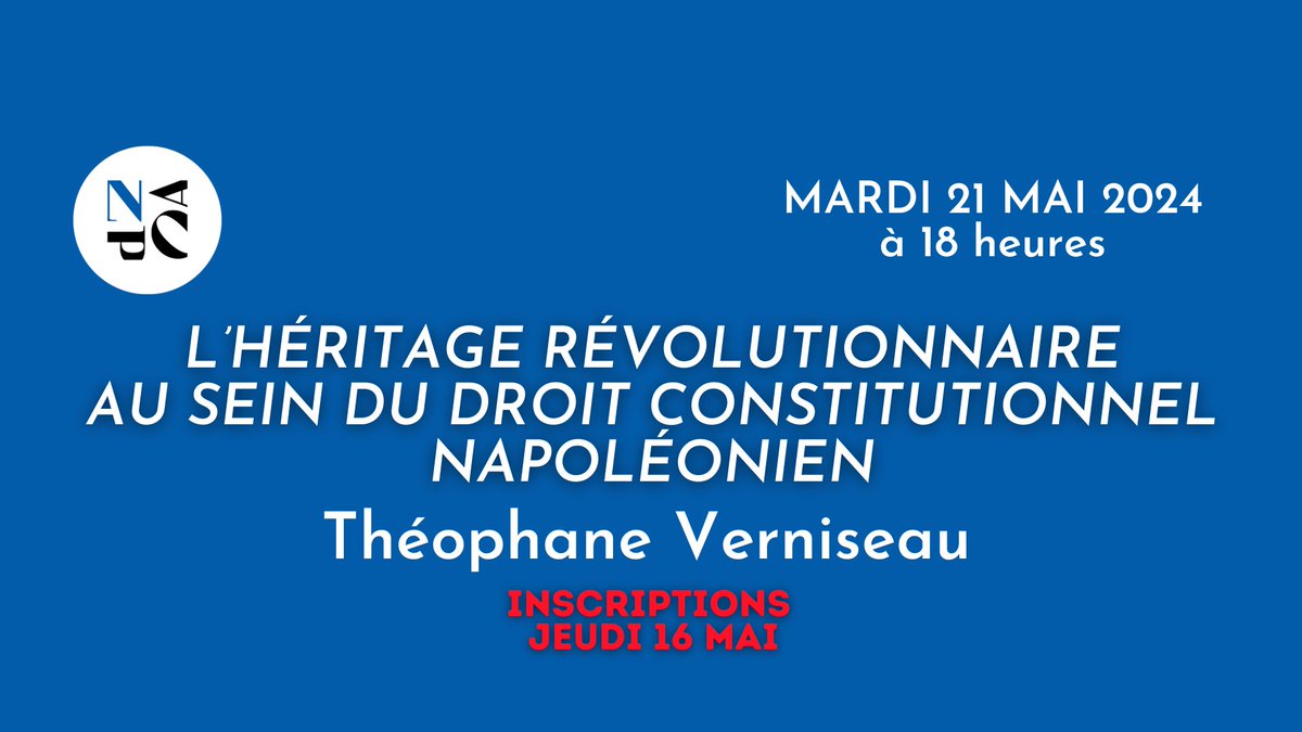 [🔵 Napoleonica® les conférences] #Gratuit ! La Fondation Napoléon accueillera mardi 21 mai 2024, à 18 heures, une conférence de Théophane Verniseau. Inscriptions préalables indispensables :napoleon.org/magazine/evene…