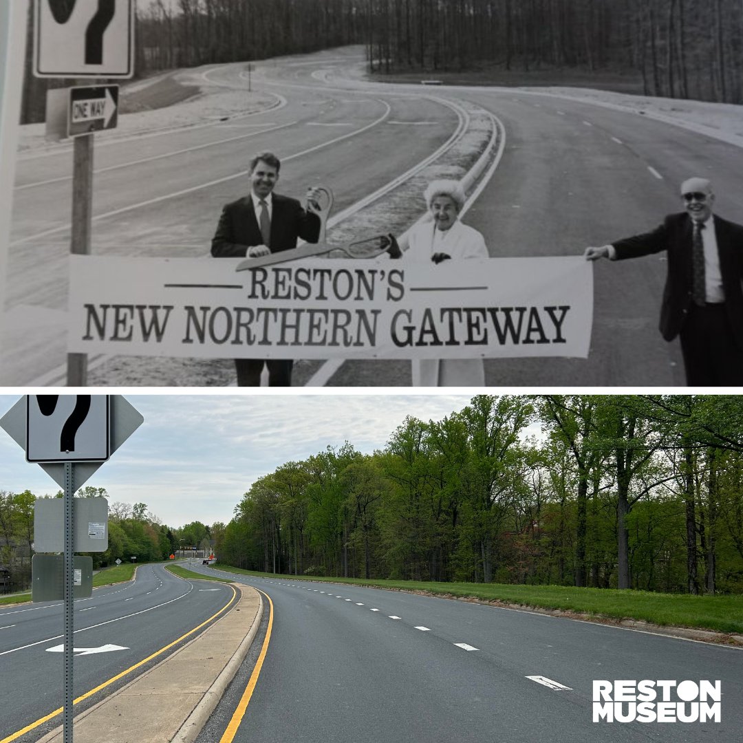 Reston's New Northern Gateway. Tom Del Esandro, Martha Penino, and Peter McCandless marking the official opening of Reston Parkway at Route 7. 

Image: 2018.03.067 

Additional archives on our website- restonmuseum.org/our-collection  

#Reston #RestonMuseum #RestonPastToPresent