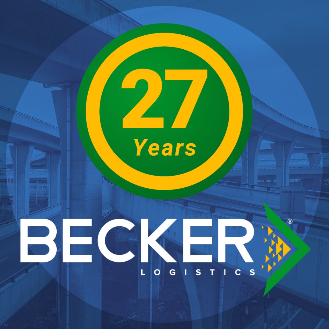 🎉 Celebrating 27 Years of Journey and Success at Becker Logistics! 🚀

Thank you for being a part of our story!

#BeckerLogistics27 #ForwardTogether #WeAreLogistics #3PL #Logistics #Shipping