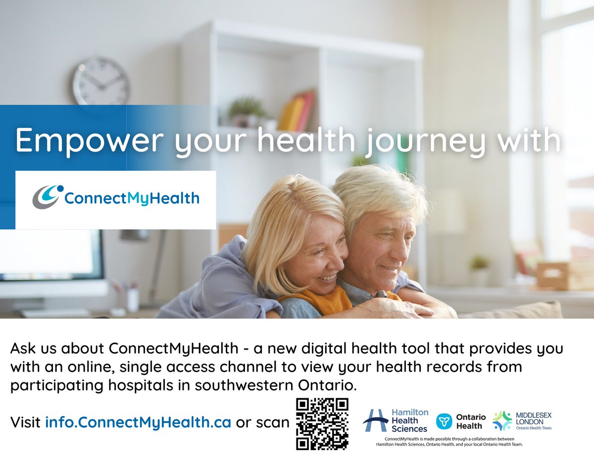 Middlesex London Ontario Health Team (@ml_oht) on Twitter photo You can now register for a ConnectMyHealth account! To easily view your health records from participating healthcare facilities in southwestern Ontario, register today: info.connectmyhealth.ca/register
<a href="/CMHempowers/">ConnectMyHealth</a> #OHTs #OntarioHealthTeams You can now register for a ConnectMyHealth account! To easily view your health records from participating healthcare facilities in southwestern Ontario, register today: info.connectmyhealth.ca/register
<a href="/CMHempowers/">ConnectMyHealth</a> #OHTs #OntarioHealthTeams