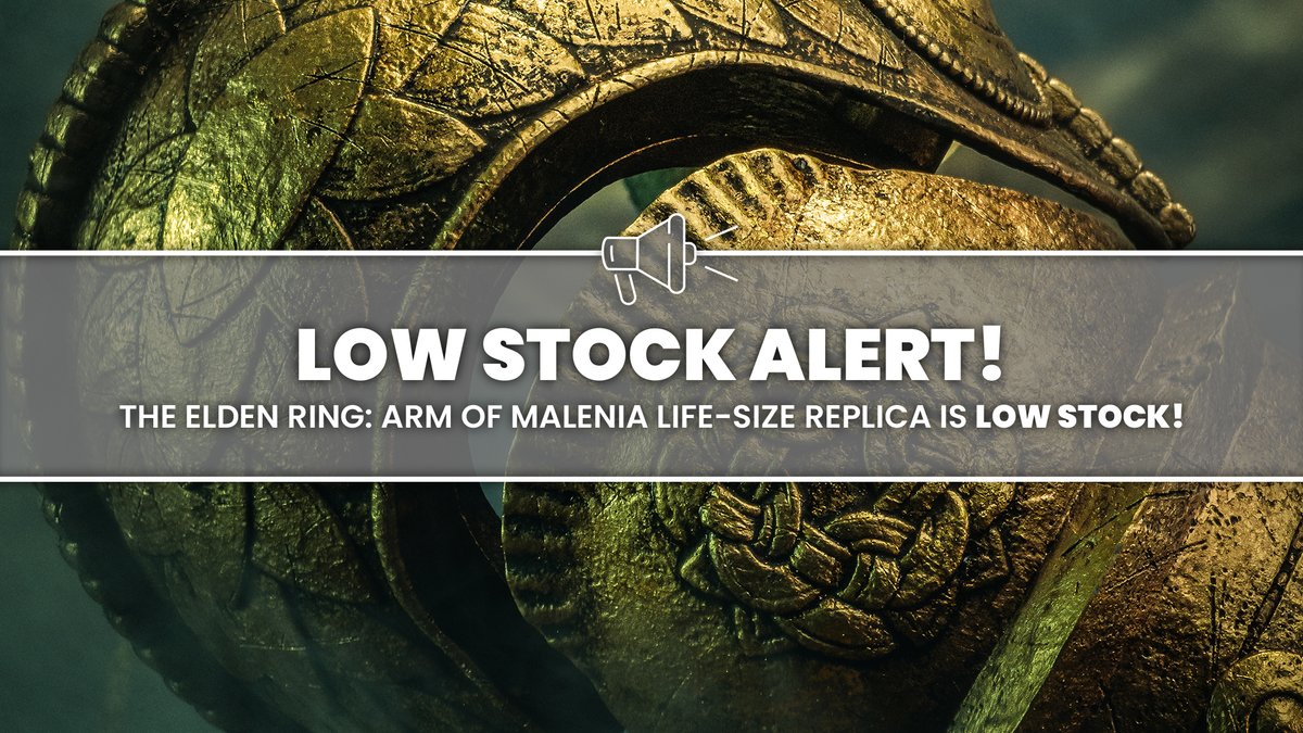 🚨 LOW STOCK ALERT 🚨 The Arm of Malenia is LOW STOCK! Don't miss the limited edition ELDEN RING: Arm of Malenia Life-Size Replica! Interest-free payment plans available ➡️ ow.ly/S5sT50RExwx
