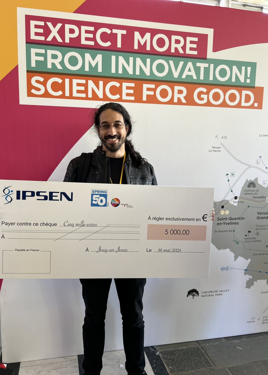 Genopole's tweet photo. #Biotechparis🔬
Toutes nos félicitations à Christophe Tarabout, CEO de VITROPEP, startup génopolitaine, qui remporte le premier prix dans la catégorie Health-Biotech du Spring50 à Paris Saclay Spring 2024 ! 👏🏼
@ParisSaclay
#spring2024 #parissaclayspring #biotechnologies https://t.co/lHY2t6EjOf