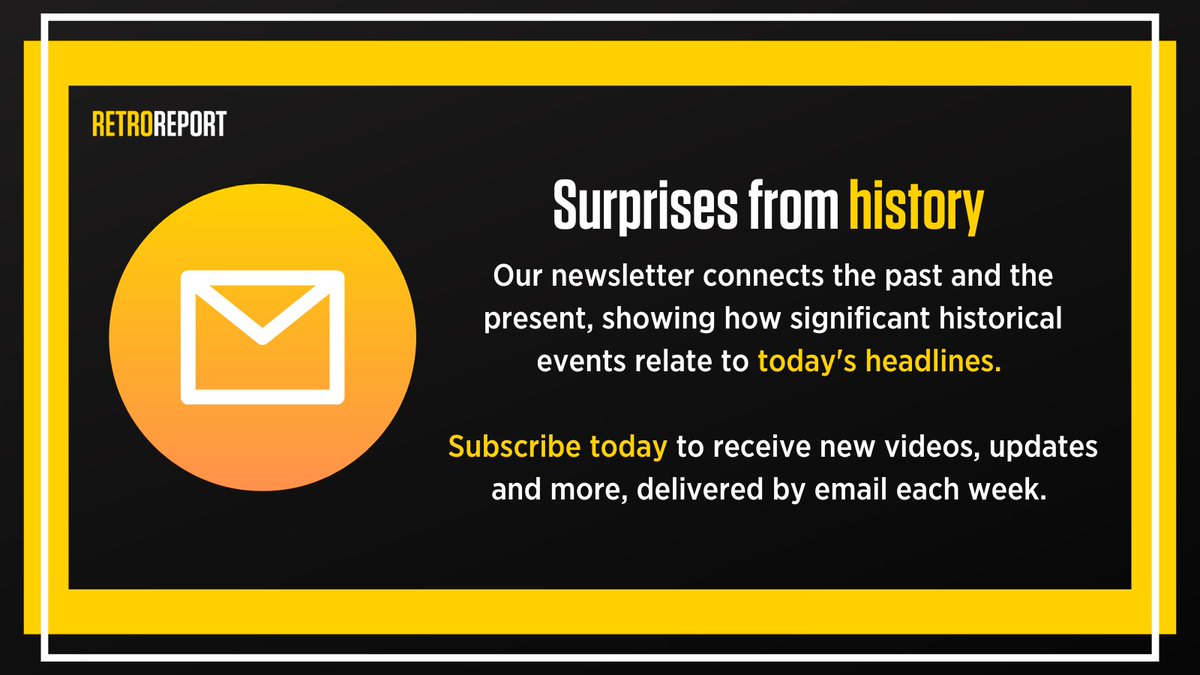📧 Learn something new from history. Subscribe to Retro Report's newsletter today: bit.ly/3oIr88l